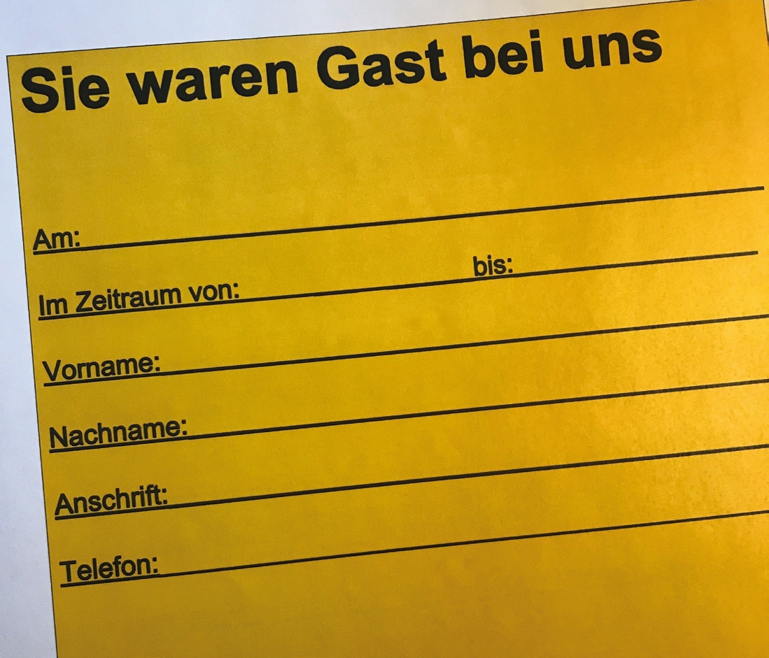 Die Dokumentationspflicht in der Gastronomie hat nichts mehr mit Datenschutz zu tun.