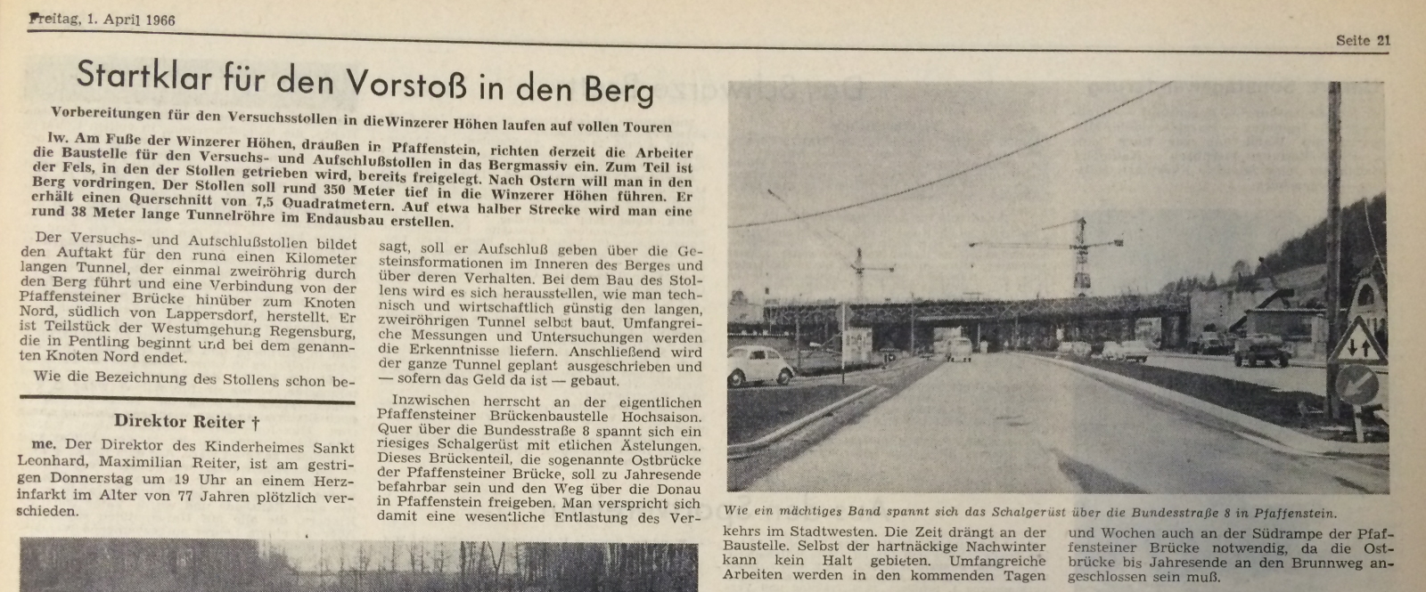 Mittelbayerische Zeitung, 1.4.1966