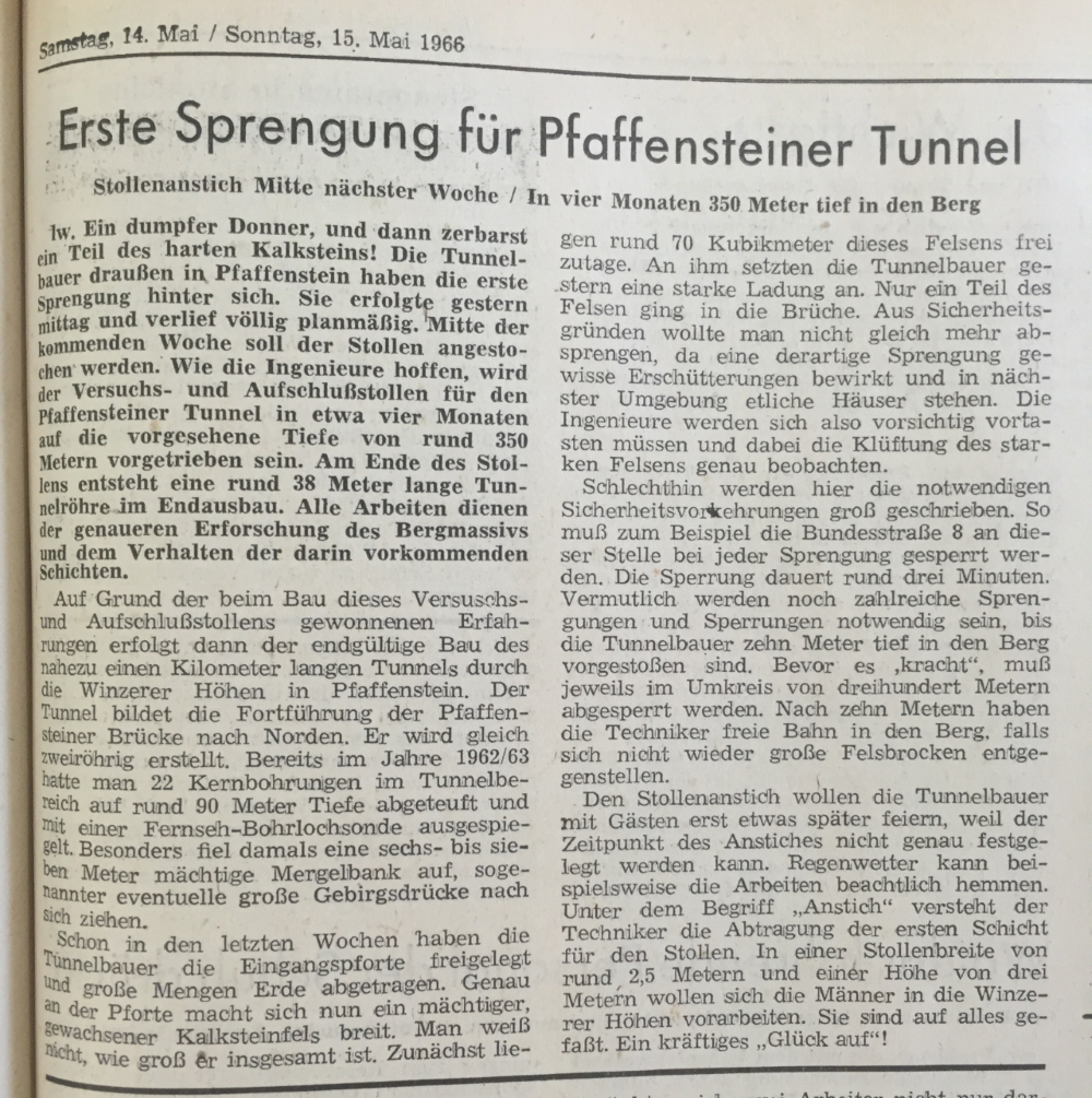 Mittelbayerische Zeitung, 14./15.5.1966