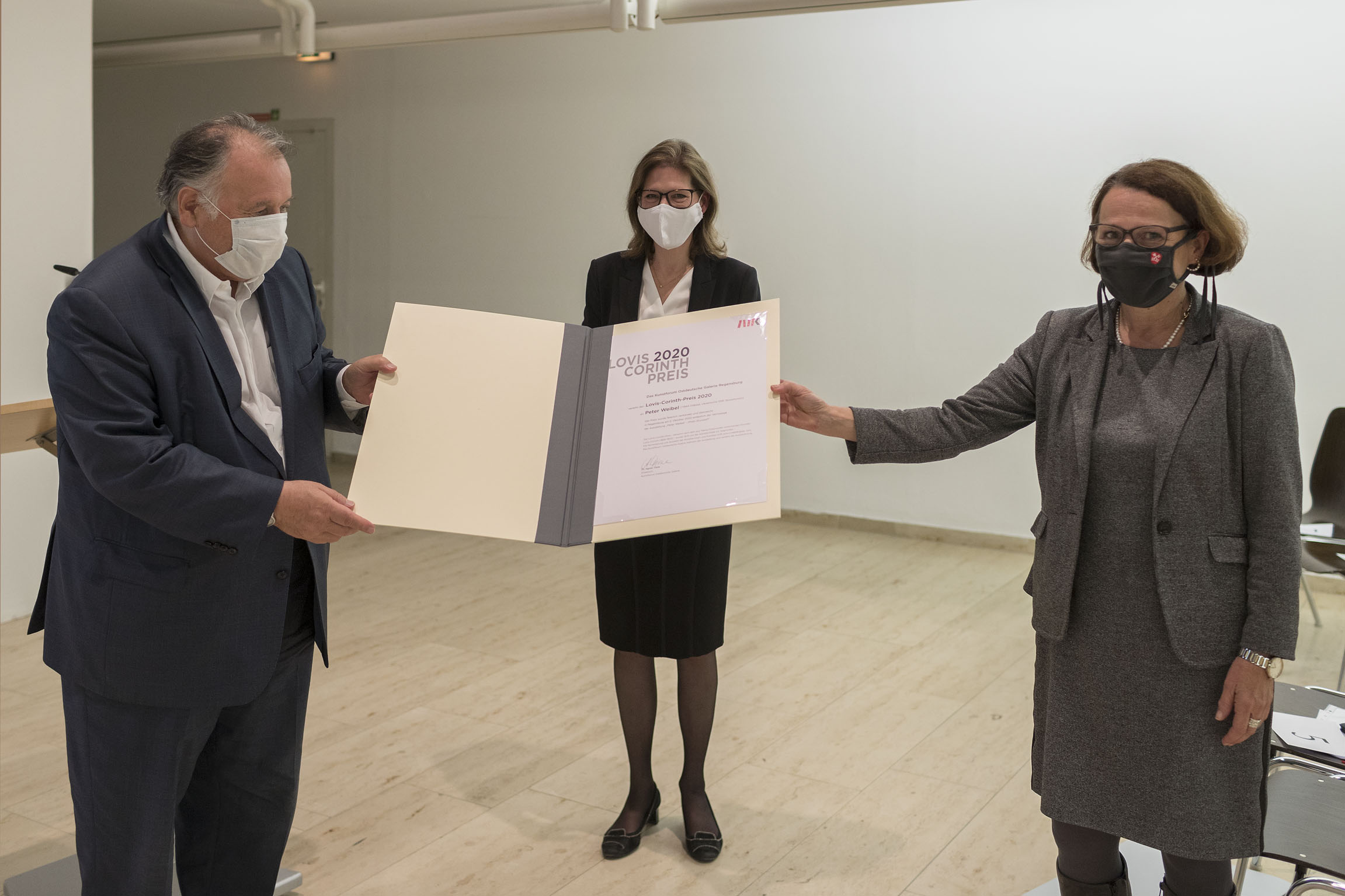 Ausstellungseröffnung mit Verleihung des Lovis-Corinth-Preises 2020 an Peter Weibel